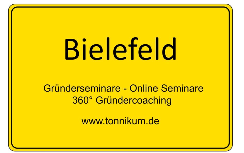 Bielefeld Gründerseminar - Online Seminare - Gründeroaching - TONNIKUM®
