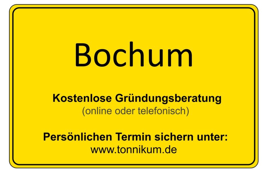 Bochum Kostenlose Beratung Existenzgründung TONNIKUM®