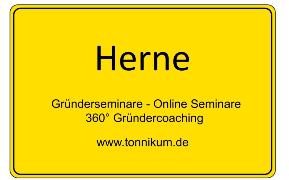 Herne Gründerseminar - Online Seminare - Gründeroaching - TONNIKUM®