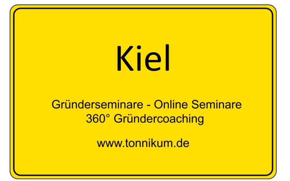 Kiel Gründerseminar - Online Seminare - Gründeroaching - TONNIKUM®
