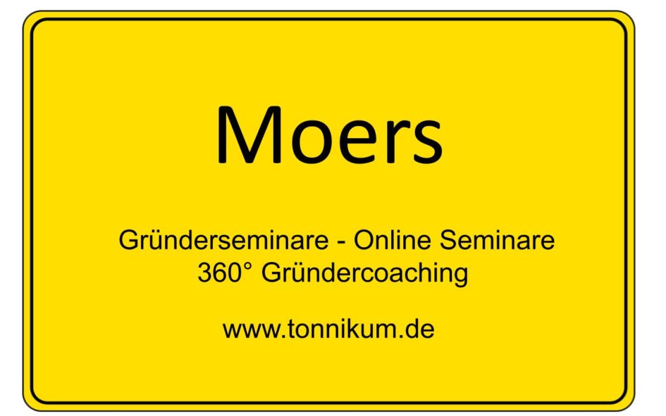 Moers Gründerseminar - Online Seminare - Gründeroaching - TONNIKUM®