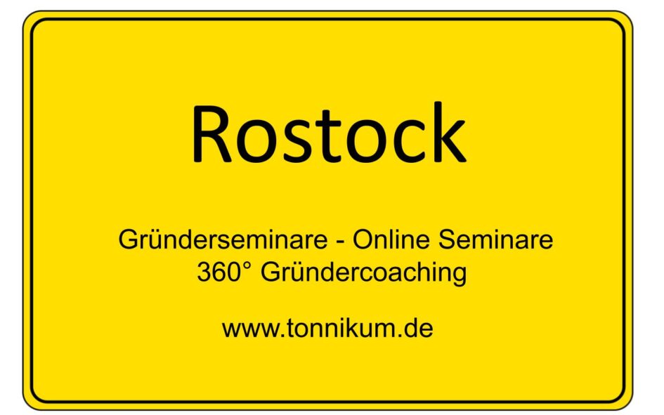Rostock Gründerseminar - Online Seminare - Gründeroaching - TONNIKUM®