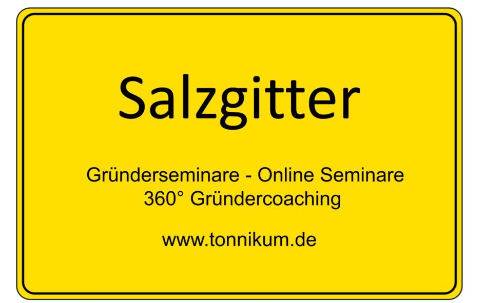 Salzgitter Gründerseminar - Online Seminare - Gründeroaching - TONNIKUM®