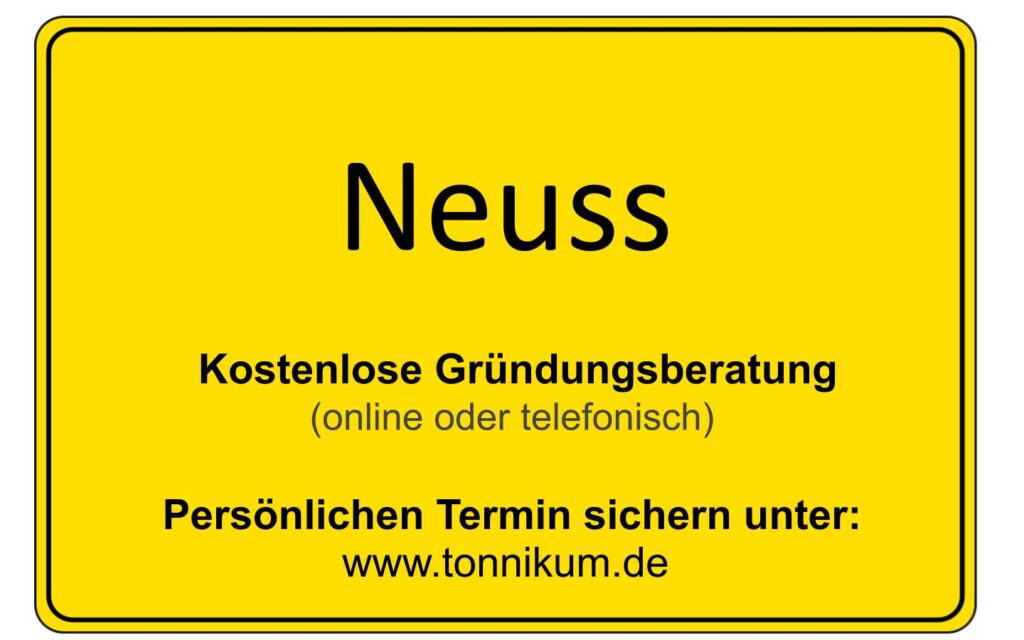 Neuss Kostenlose Beratung Existenzgründung TONNIKUM®