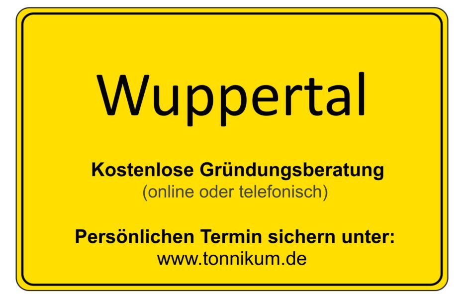 Wuppertal Kostenlose Beratung Existenzgründung TONNIKUM®