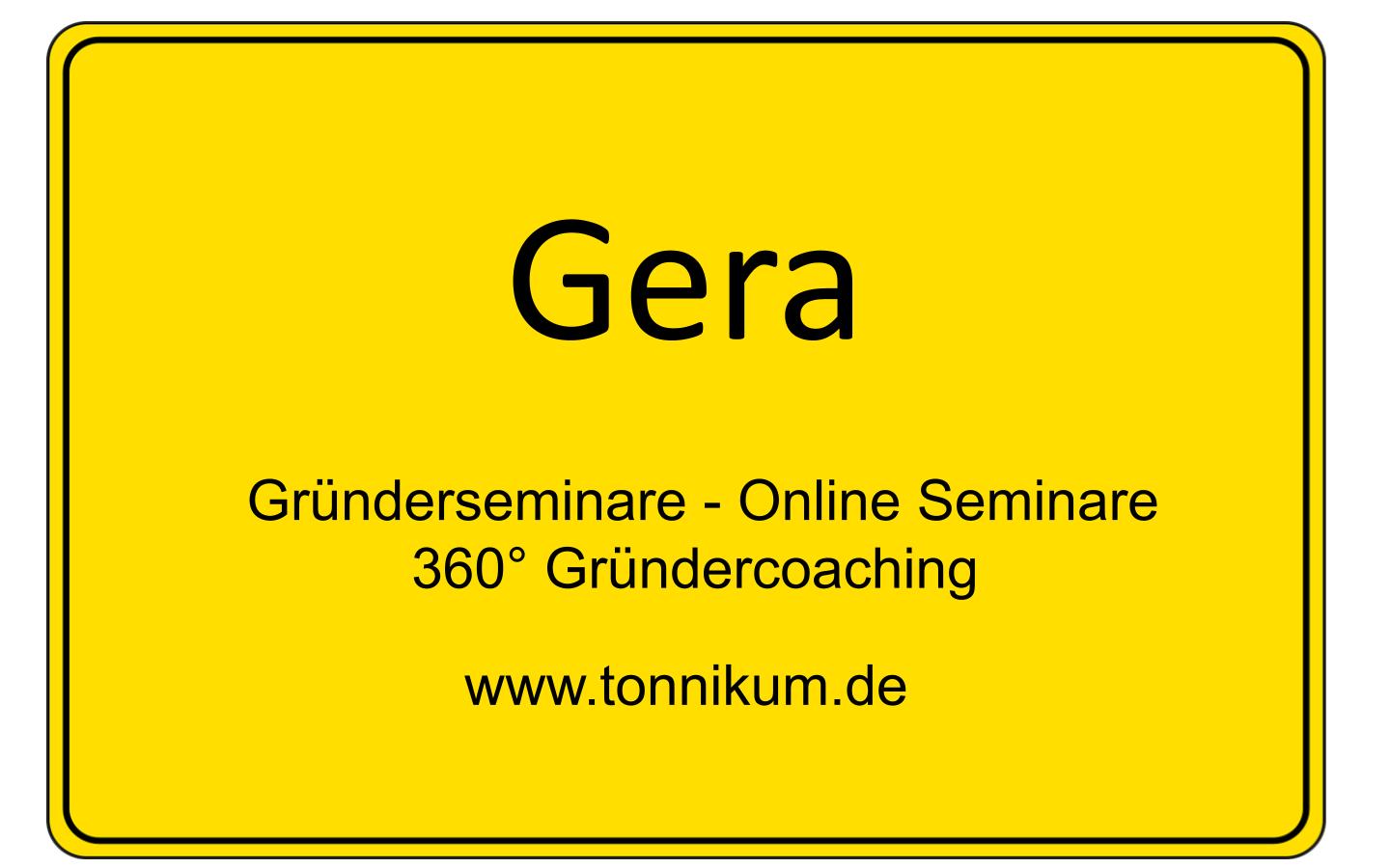 Gera ➡️ Gründerseminare - AVGS-Gründercoaching - Gründungsberatung