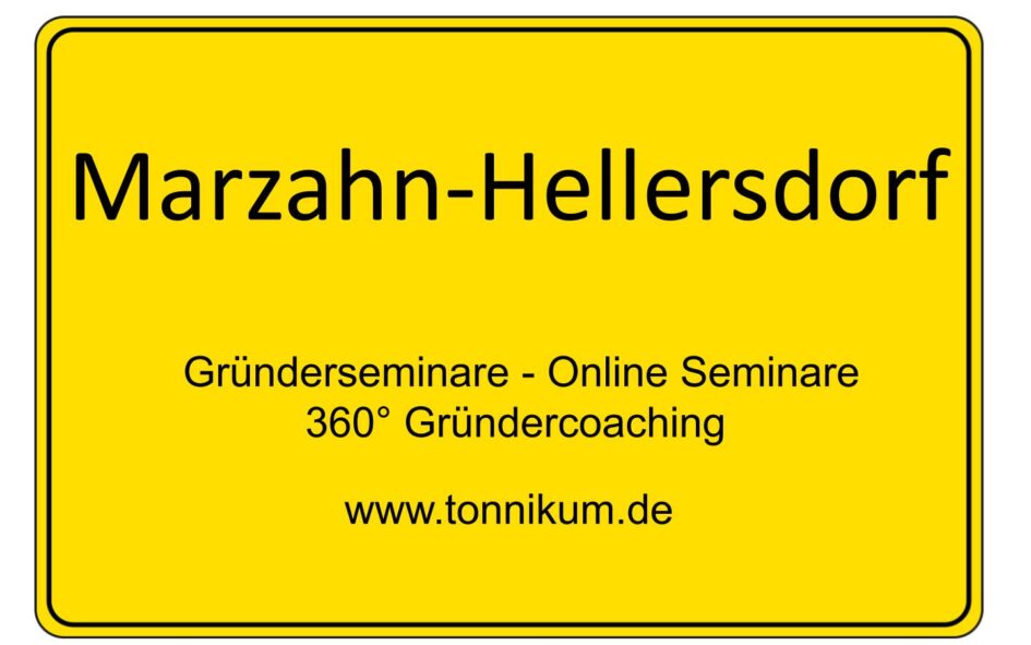 Marzahn-Hellersdorf Gründerseminar - Online Seminare - Gründeroaching - TONNIKUM®