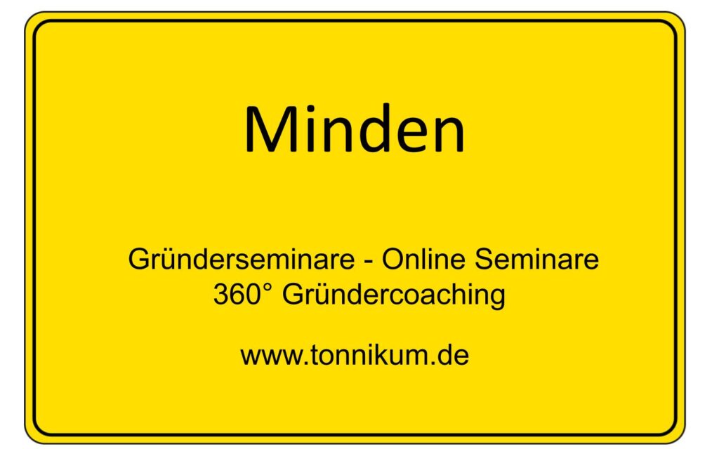 Minden Gründerseminar - Online Seminare - Gründeroaching - TONNIKUM®