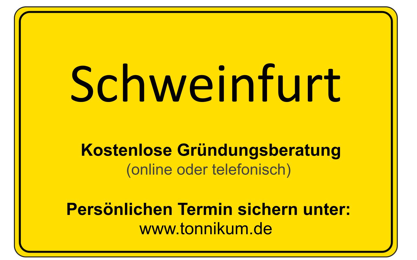 Schweinfurt kostenlose Beratung Existenzgründung (online per GoogleMeet)