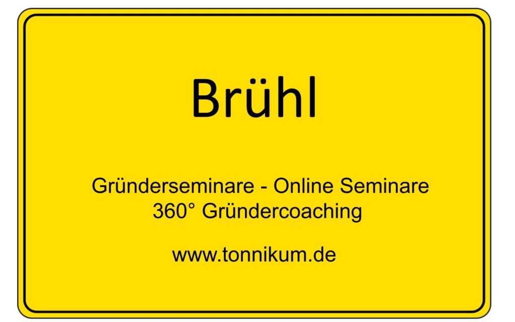 Brühl I Gründerseminar - Gründungsberatung - AVGS Gründeroaching - TONNIKUM®