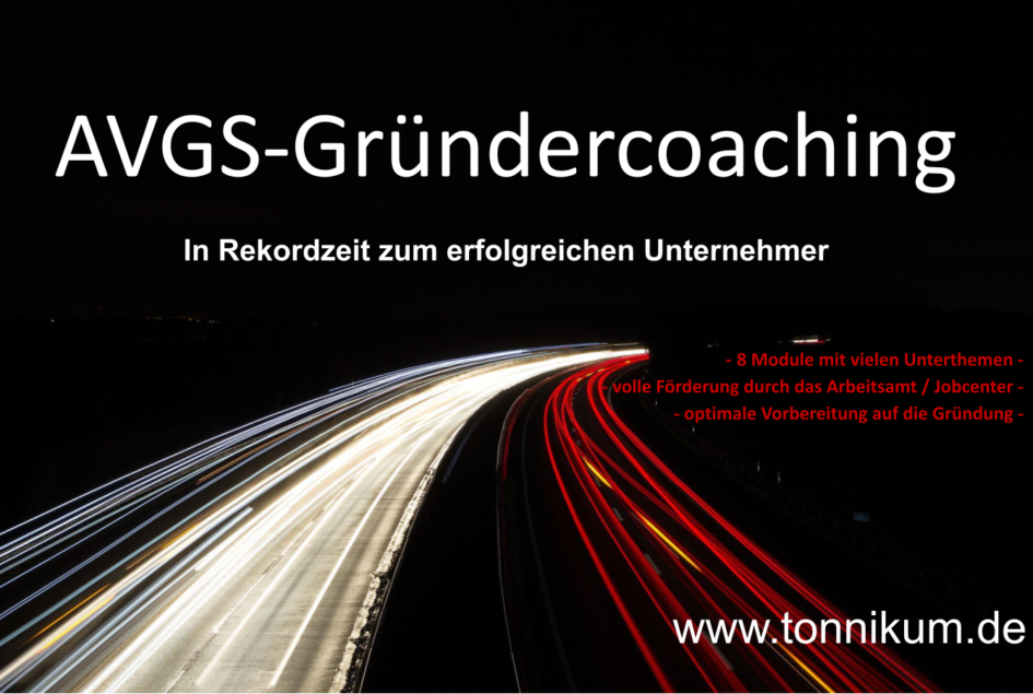 AVGS Gründercoaching Berlin intensiv - TONNIKUM®
